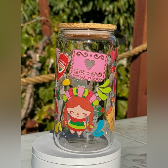 Mexican Christmas Libbey can glass 16oz - Picture 4 of 5